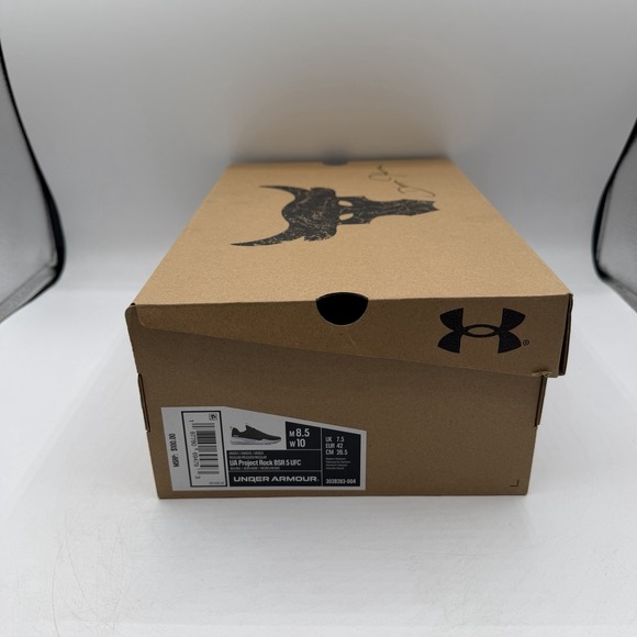 Under Armour UA Project Rock BSR 5 UFC Shoes Mens 8.5 Womens 10 Black Sneakers